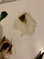 burnt umber and green mixed to make an olive green, lovely